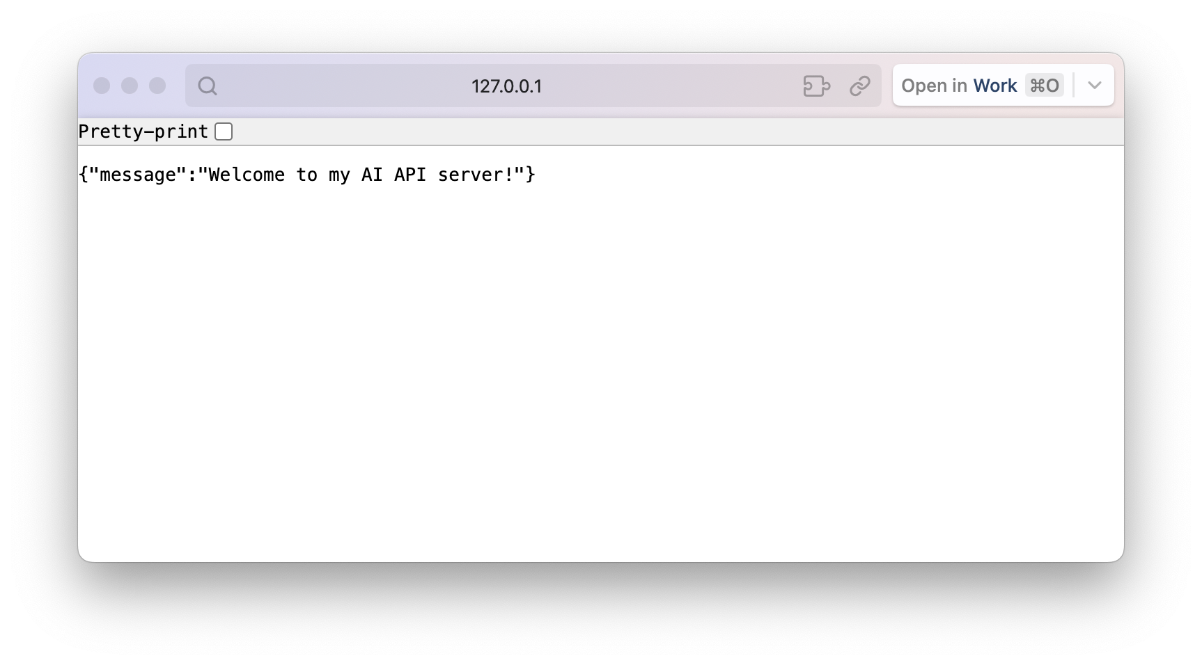 FastAPI browser response